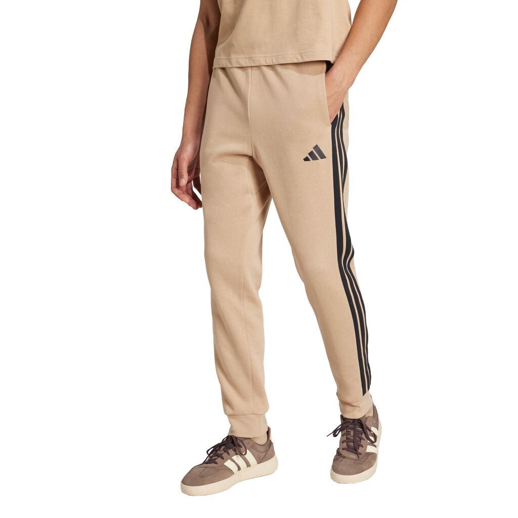adidas-essentials-3-stripes-fleece-joggers-miesten-collegehousut-ruskea
